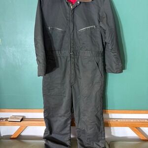 Key Imperial Vintage 70s Insulated Workwear Coveralls Grey Green Mens M
